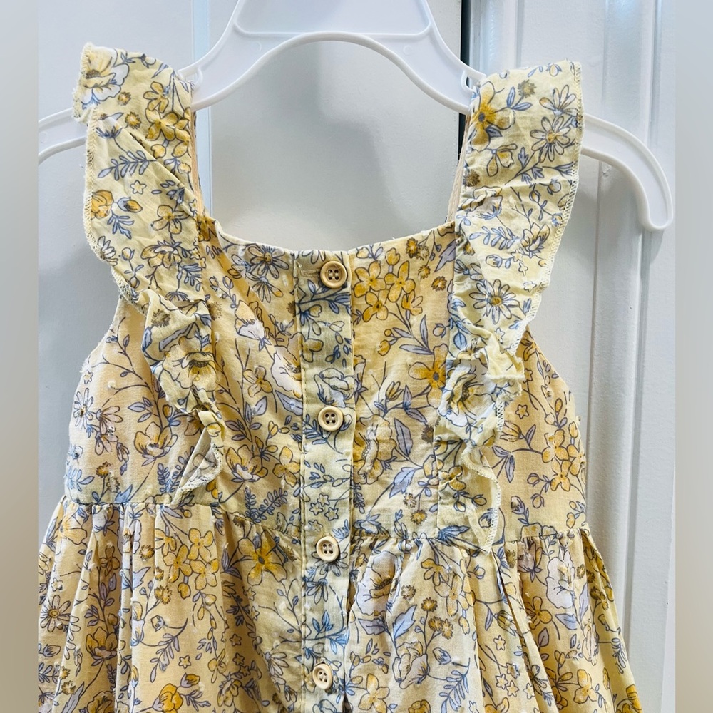 Catherine Malandrino yellow floral dress with matching hat size 2T - Picture 5 of 6